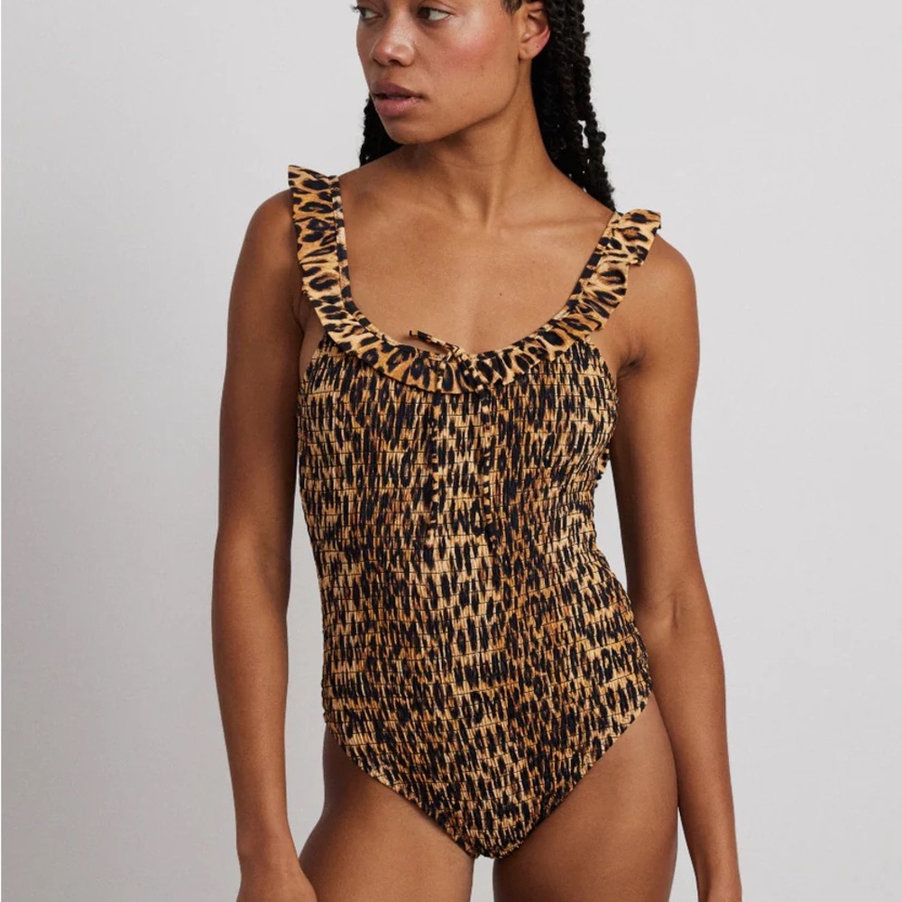 Damson madder leopard swimsuit US4 uk8